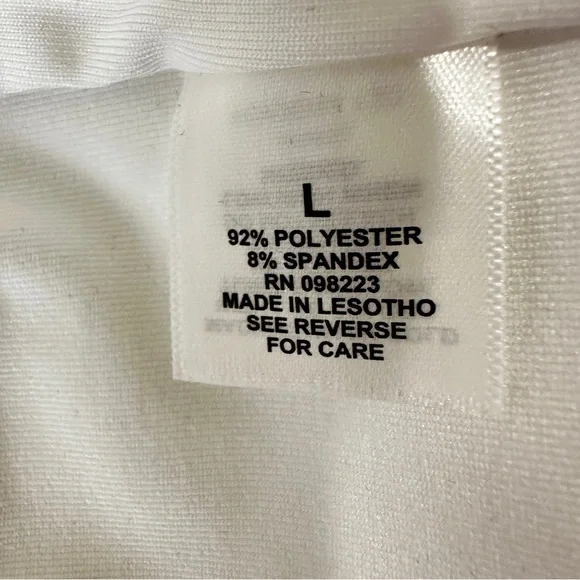 bcg White Racerback Sports Bra Moisture-Wicking Low Support Super Soft Large - Picture 4 of 5